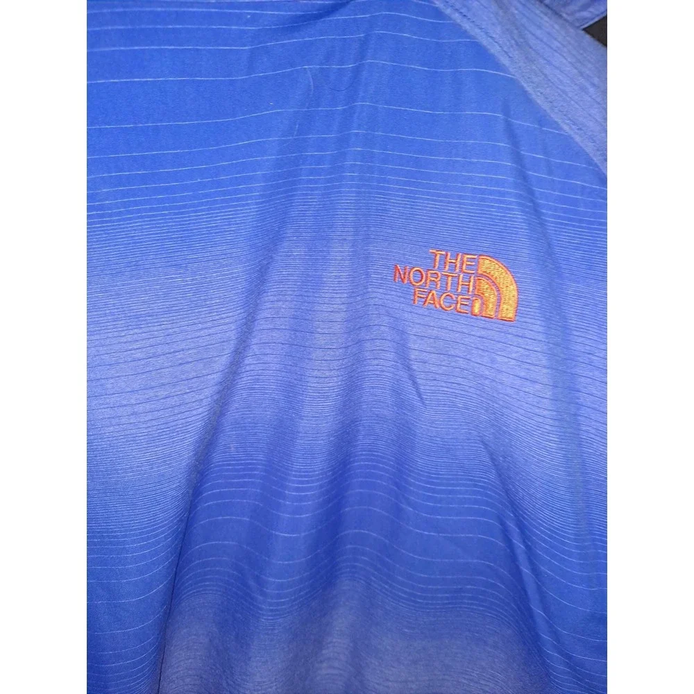The North Face Blue Ombre Ski Jacket Mens Small Hooded Technical Shell Orange